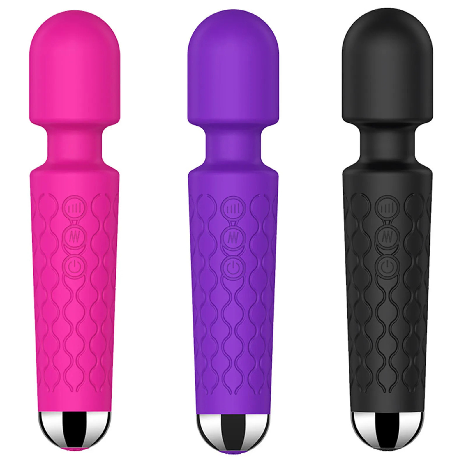 8 Powerful Speeds Handheld Back Massager 20 Vibration Modes Neck Shoulder Back Body for Sport Recovery Muscle Aches Massage Tool 240117