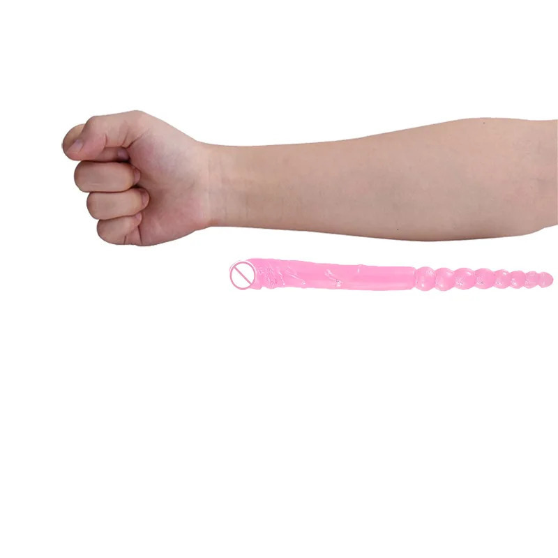 Double head Realistic Dildo Long Anal Play for Women Men Couple Ended Dildo Flexible Adult Sex Toy for Lesbian 240117