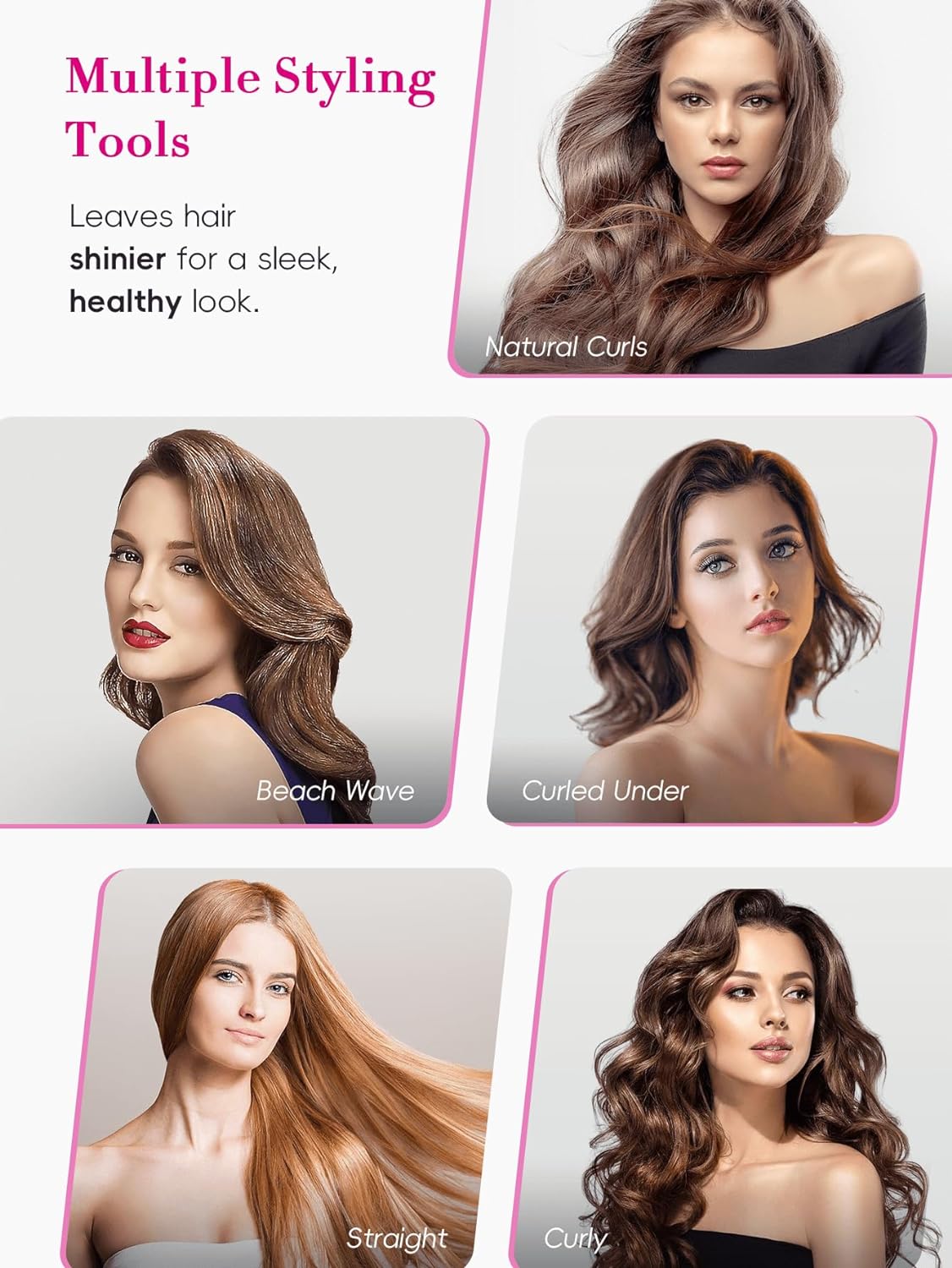 LANDOT Flat Iron Hair Straightener 1-inch: Straightener and Curler 2 in 1 - Professional Ceramic Straightening Curling Iron for Straighten Curl Wave H
