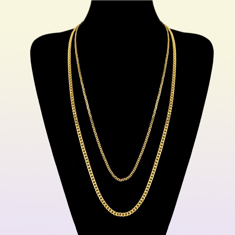 Gold Silver Miami Cuban Link Chain Hiphop Necklaces Mens Hip Hop Necklace Jewelry 1830inch