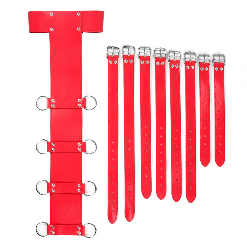 Bdsm Bondage Black Belt Full Body Leather Restraint Straps Hand Behind Back Bondage Arm Body Binder Glove Sleeves Sex Bandage 240118 - view 5