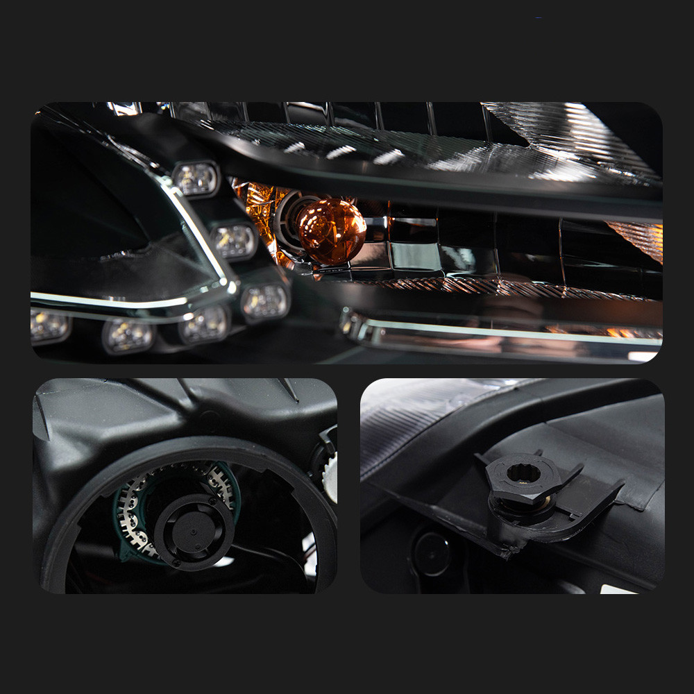 Car Lights For Jetta Headlights 2011-20 18 Upgrade LED Daytime Lights All LED DRL Signal Projector Lens Head Lamp