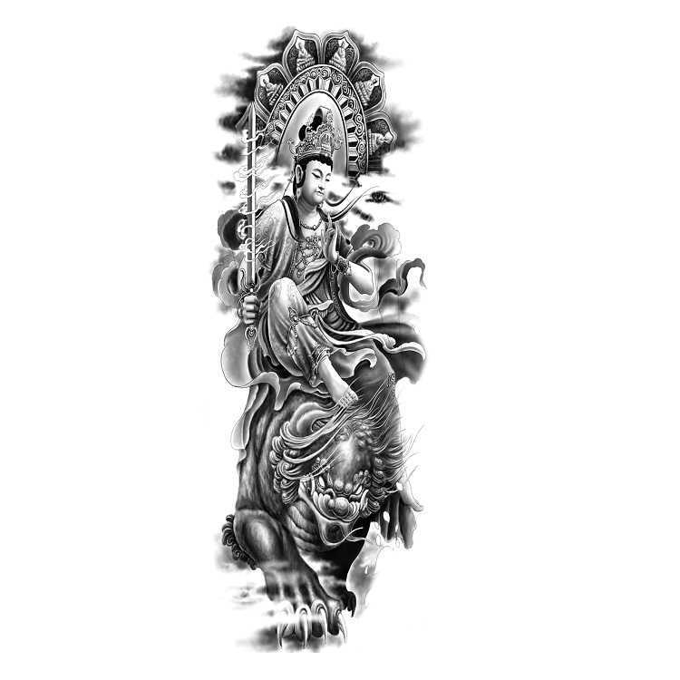 Makeup arm big Full flower pattern whole water transfer lion Angel suit Tattoo Sticker