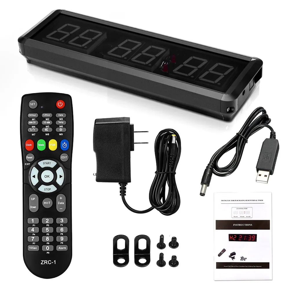 Programmable Remote control LED crossfit timer Interval Timer garage timer sports training clock Crossfit gym timer 240118