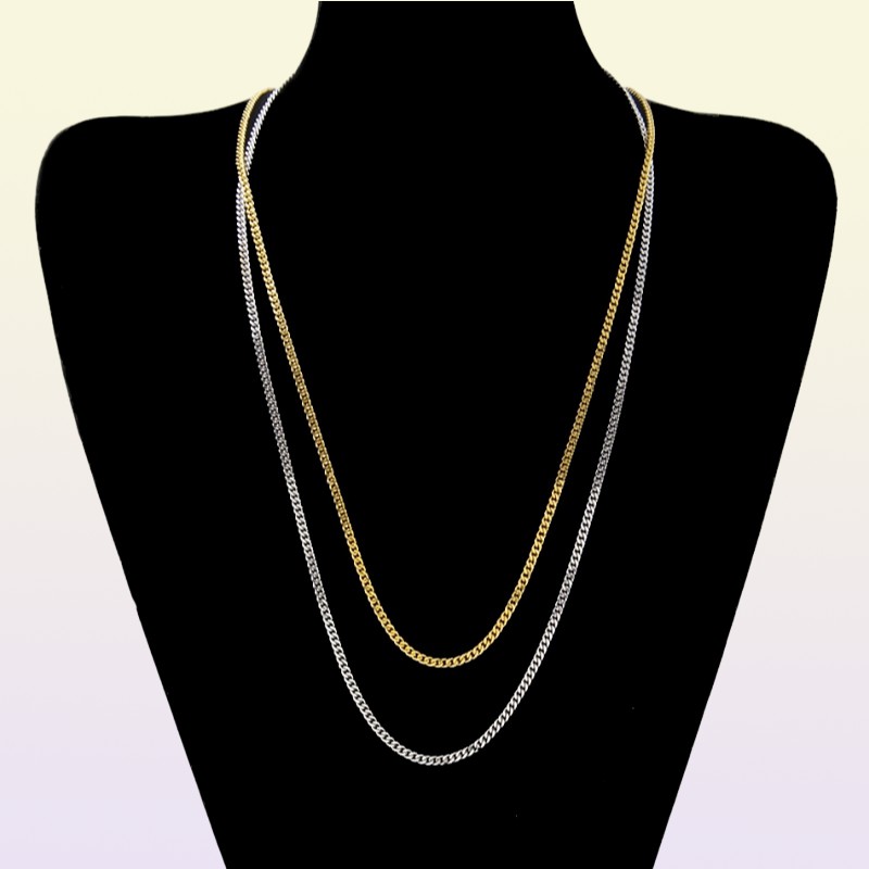 Gold Silver Miami Cuban Link Chain Hiphop Necklaces Mens Hip Hop Necklace Jewelry 1830inch