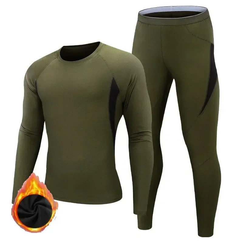 Johns Male Compression Fleece Man Leggings Underwear Sport Men s Set Shirts Clothing Long Warm Thermal Winter 240117Z