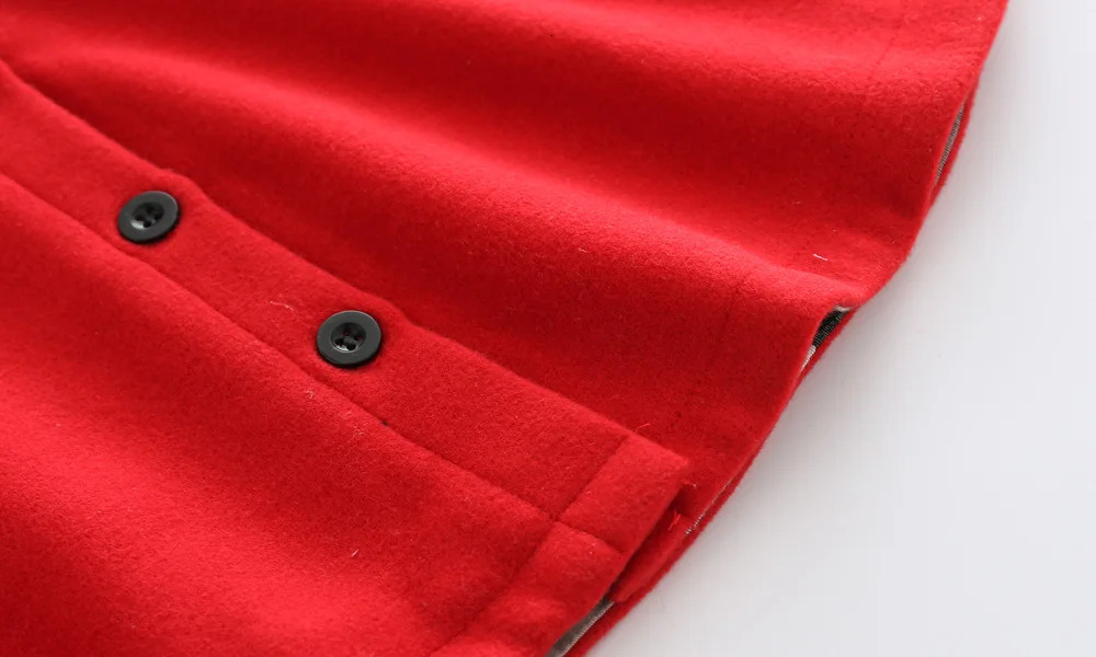 Winter Fashion Kids Baby Girl Clothes Cape Pattern Black Red Cotton Hooded Plaid Style Coat Solid Baby Girls Cape Cloaks 240117