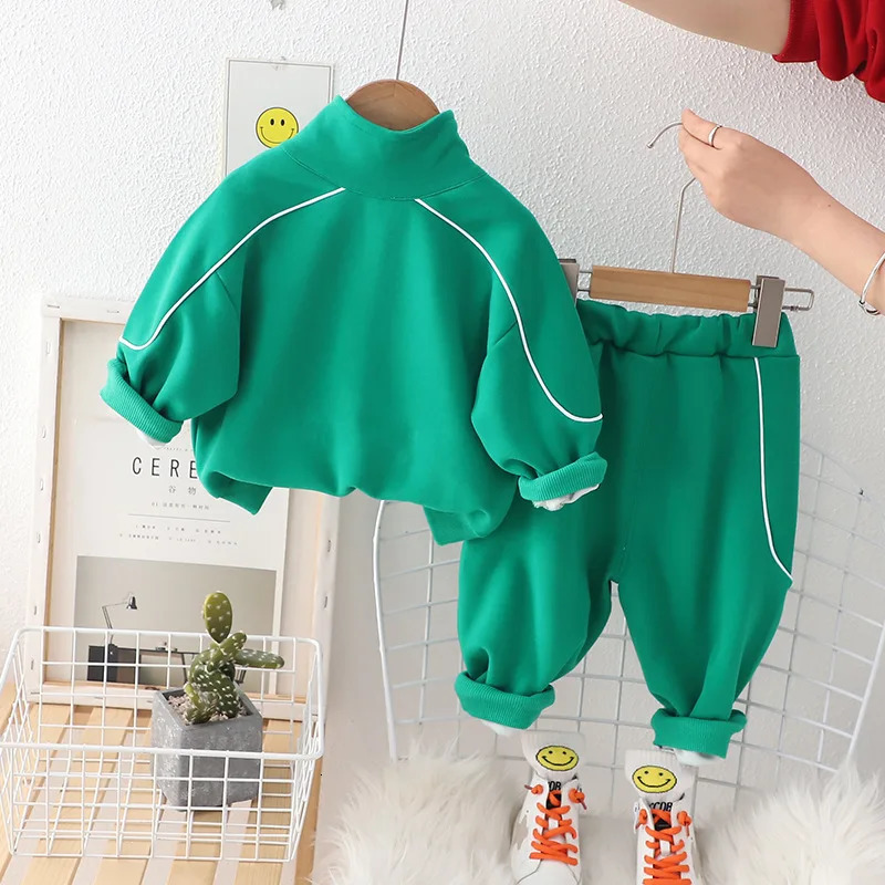 Autumn Toddler Boy 3PCS Clothes Set Cotton Zipper Sweatshirt Solid Bag Suit Casual Sports Pant Kid Boy Outfit Baby Boy Suit 240117