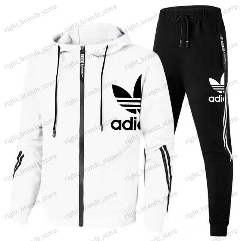 Men's Tracksuits Autumn Set Sweatpants Casual Hoodies Tracksuit Printing Sweatshirts Two Piece Set Pants Outfit Sportwear Jogging Trousers T241111