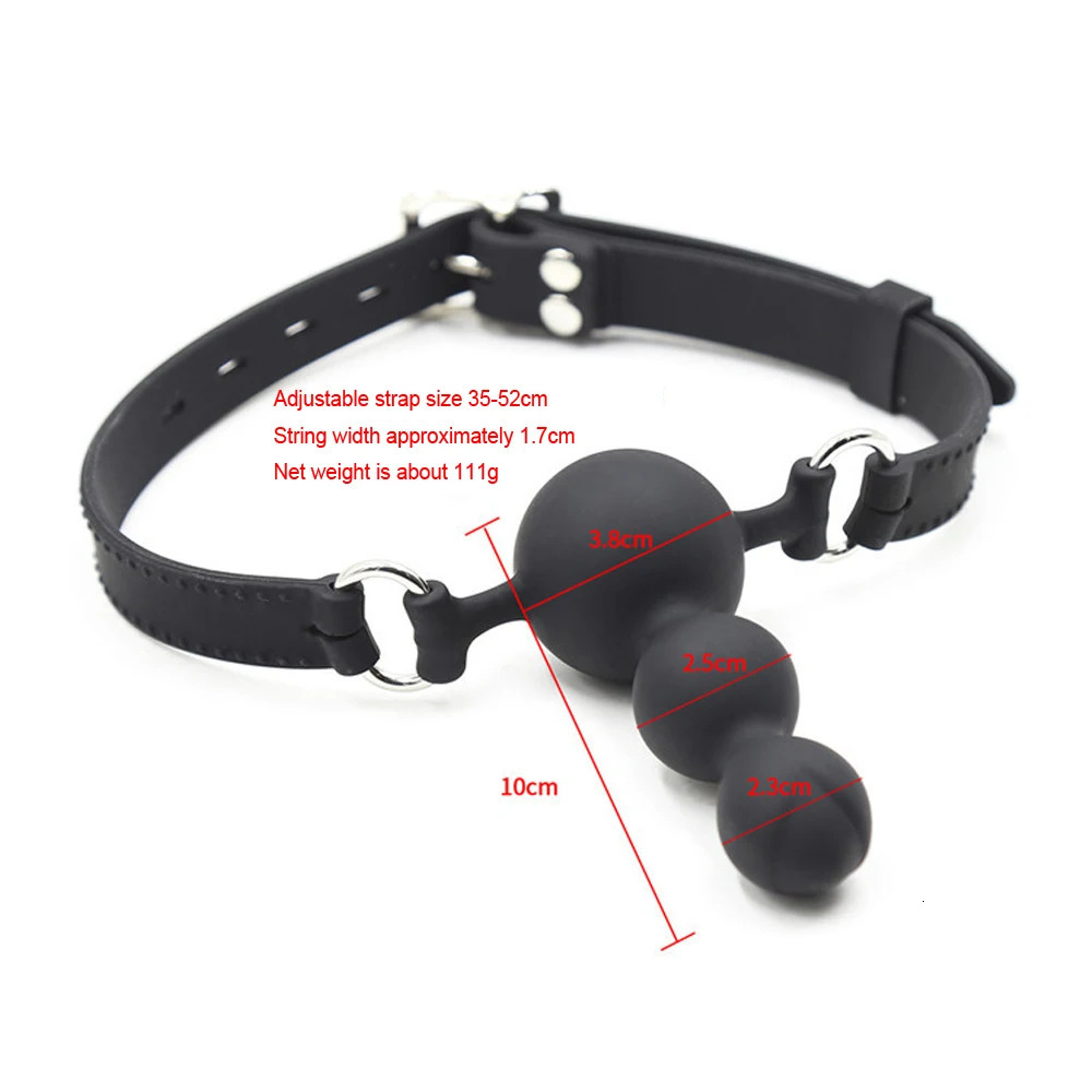 Mouth Gag Dildo Oral Fixation Harness Bondage Leather Strap on Sex Toys Penis Plug Silicone Double-Ended Dildos for Couple Women 240129