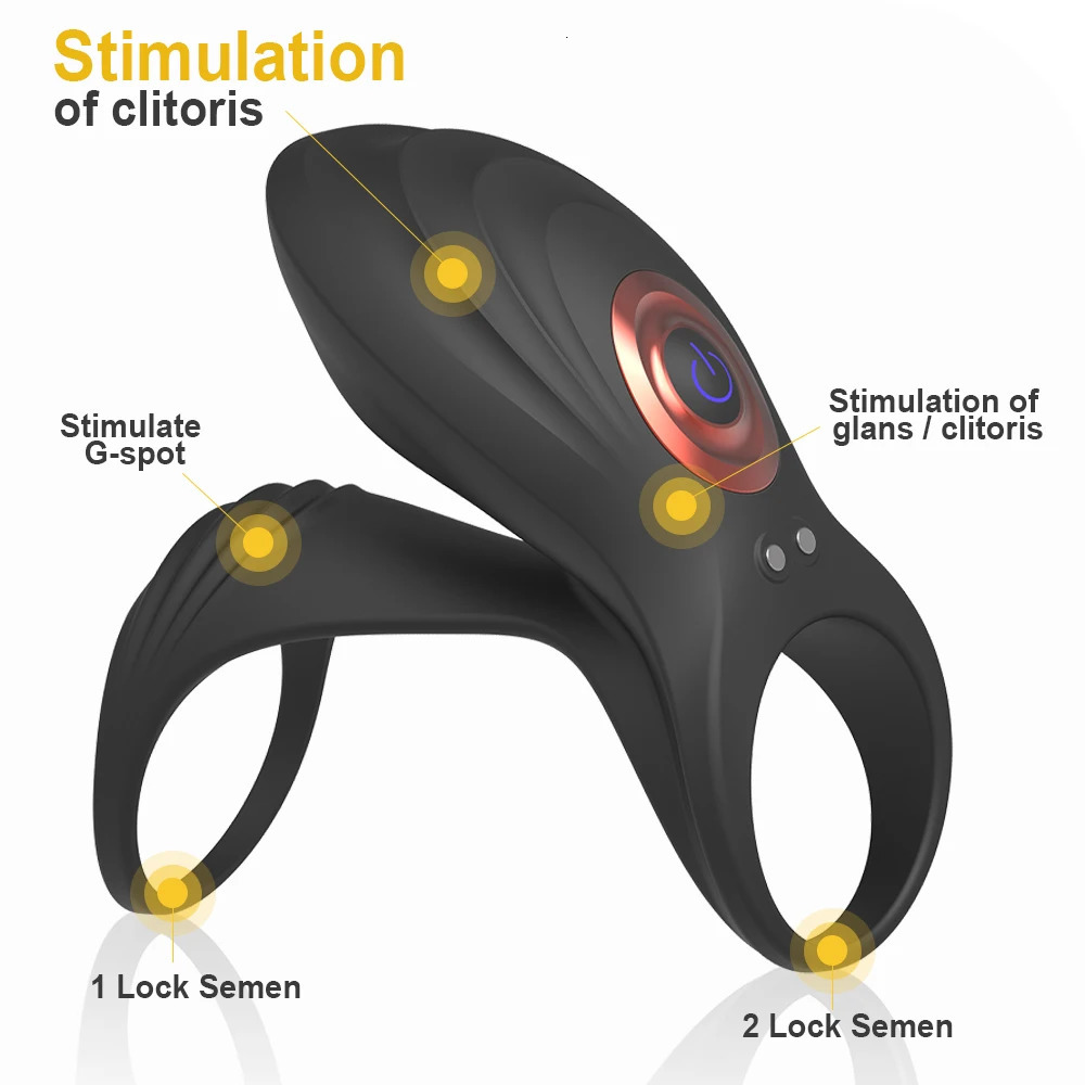 Couple Vibrator Sex Toy For Women Vagina Stimulator Penis Sleeve Cock Ring Men Semon Lock Delay Ejaculation Cockring Masturbator 240117