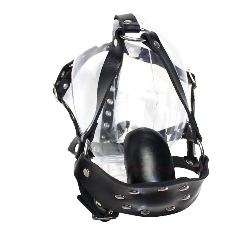 Bondage Dildo Mouth Gag Bdsm Slave Dog Mask Gag Training Gag Bondage Leather Headworn Open Mouth Sex Toys Adult Game For Couple 240117