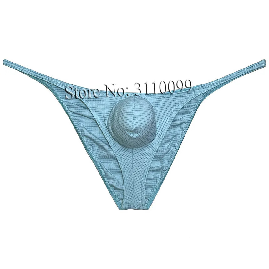 Mens Spandex Cheeky Stripe Briefs Pucker Back Hipster Panties Butt Lift Underwear 240117Z
