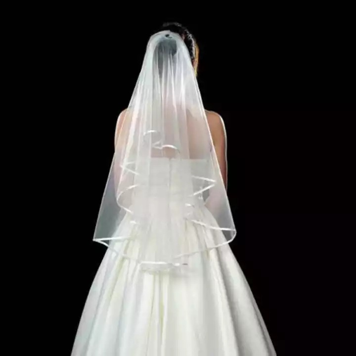 Bridal Veils Organza Wedding Veil One Layer Long Cathedral Bride For White Ivory Metal Comb Bride Decoration Accessories