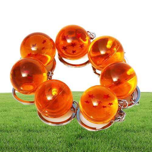 FancyFantasy Anime Goku Dragon Super Keychain 3D 17 Stars Cosplay Crystal Ball chain Collection Toy Gift Key Ring C19011001