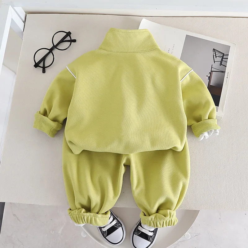 Autumn Toddler Boy 3PCS Clothes Set Letter Solid Zipper Coat Spliced Bag Clothing Suit Sport Pant Infant Boy Outfit Kid Boy Suit 240117