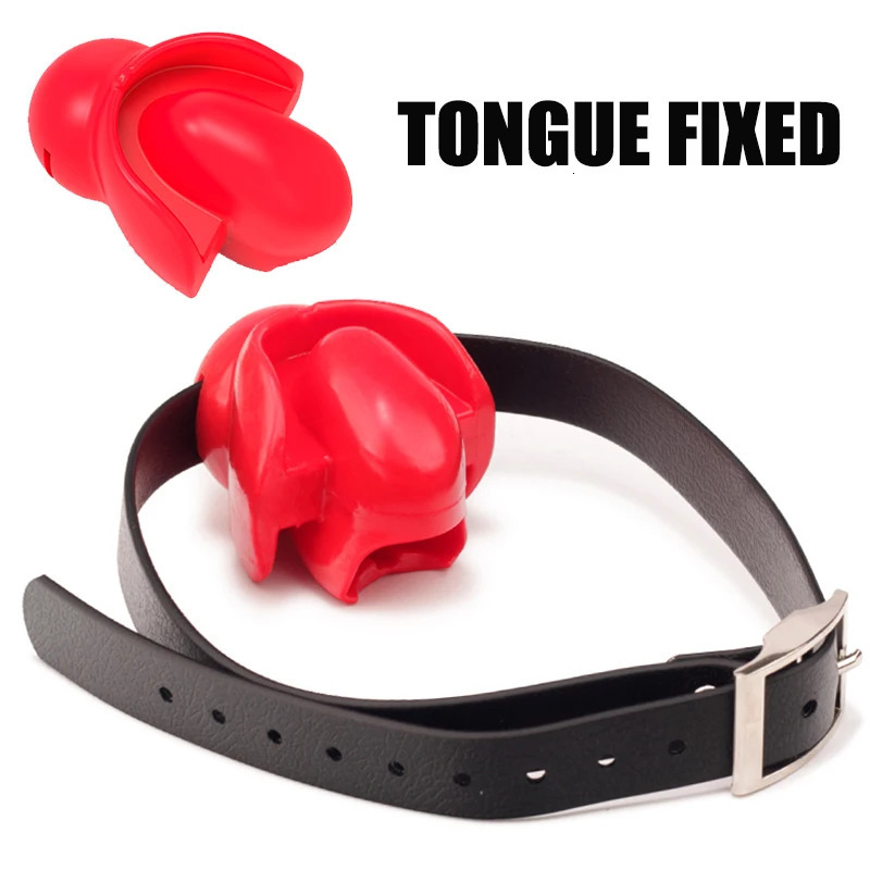 Tongue Fixed Sex Toys For Couples Erotic Oral Latex Mouth Plug Safe Latex Adult Games Fetish Bondage Open Mouth 240117