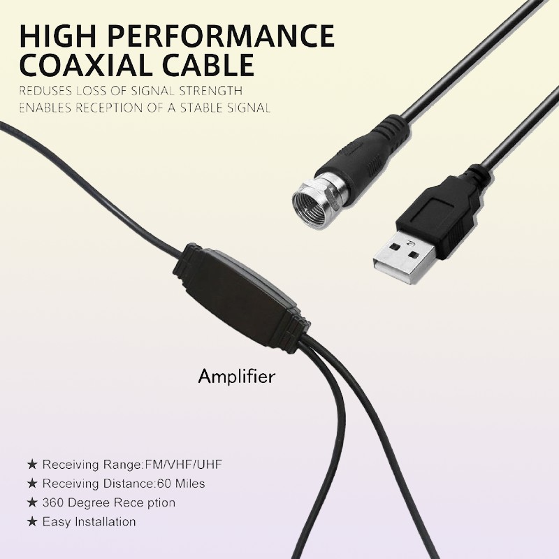 Indoor Digital HDTV TV Antenna high gain 25dBi antenna Aerial Amplified 200 Mile Range VHF UHF view DTMB DVBT ATSC DTMBT