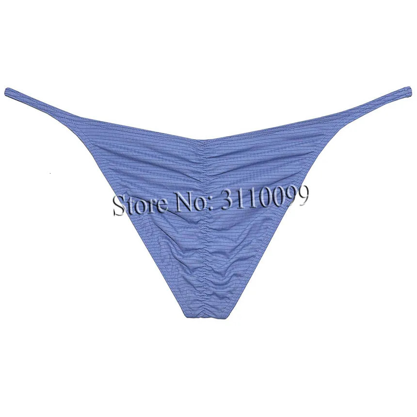 Mens Spandex Cheeky Stripe Briefs Pucker Back Hipster Panties Butt Lift Underwear 240117Z