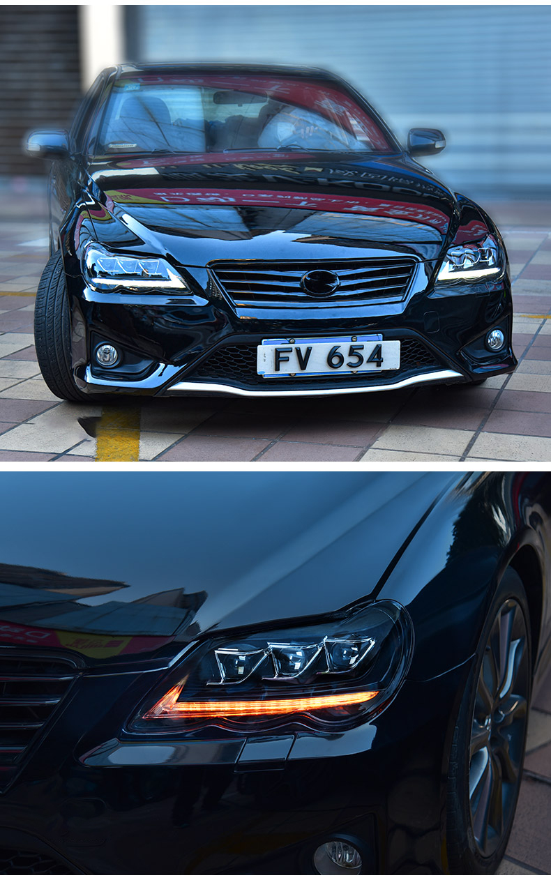 Car Styling Head Lights for Toyota Mark X LED Headlight 2005-2009 Headlights Reiz Bifocal Lens Turn Signal Light