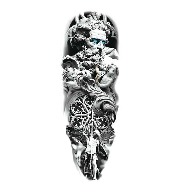 Makeup arm big Full flower pattern whole water transfer lion Angel suit Tattoo Sticker