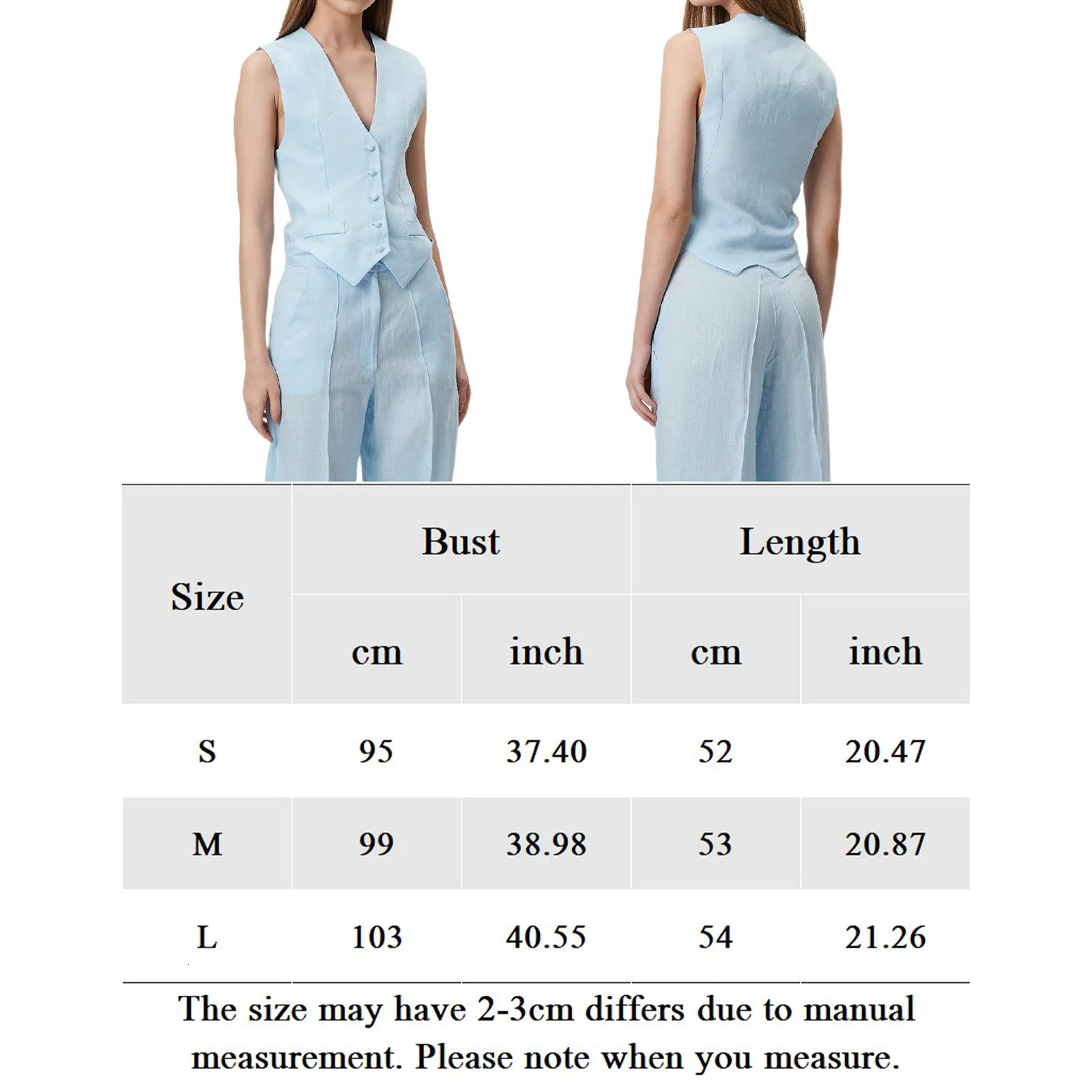 Women Vest Crop Top Solid Color Basic Waistcoat Elegant V Neck Sleeveless Single Breasted Simple Slim Fit Office Work Suit 240117