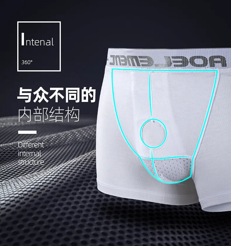 AOELEMENT Men's Separation Briefs Scrotum U Convex Pocket Physiological Health Care Boxer Underwear Men Sexy Boxers 240117