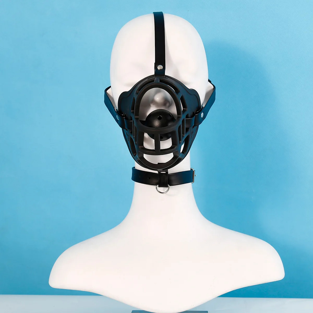 Leather Bdsm Mask Soft Silicone Dog Muzzle Head Face Ball Bite Gag Fetish Puppy Play Slave Pet Role Play Sex Toy 240117