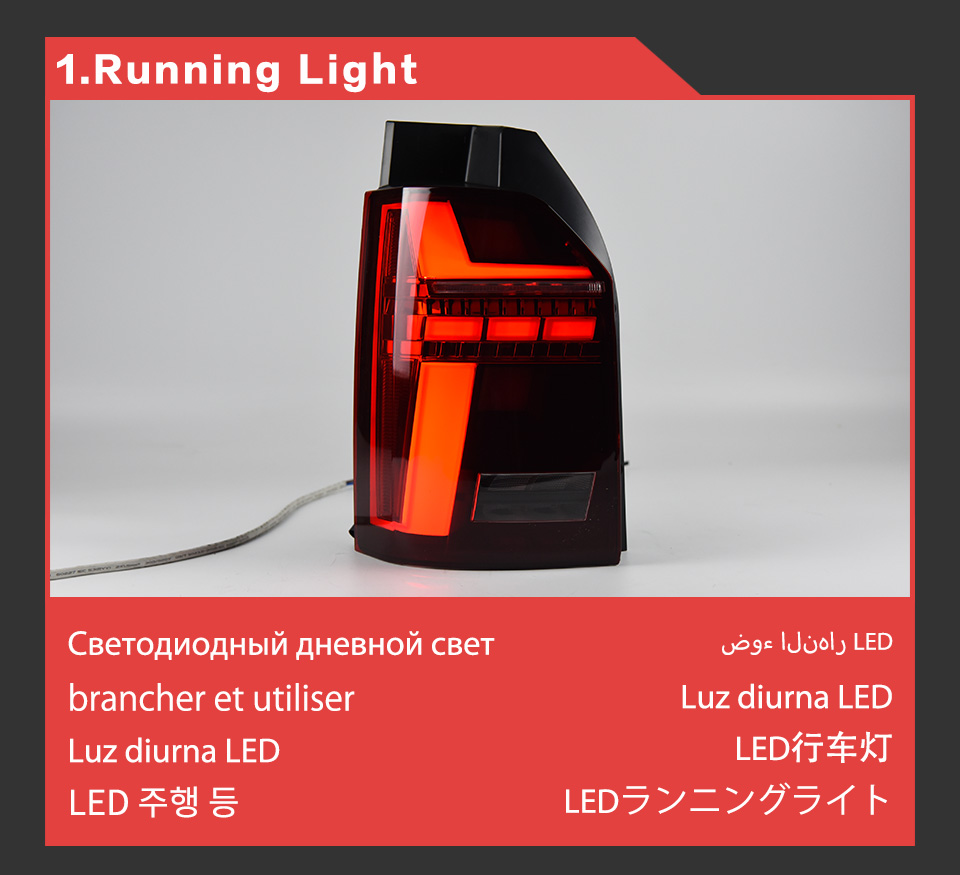 Rear Running Brake Reverse Tail Light for VW Multivan T6 LED Taillight 2015-20121 Cavavelle Turn Signal Car Accessories