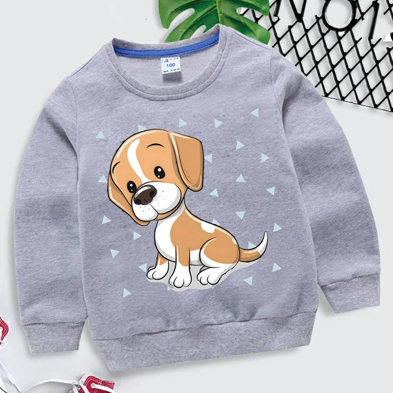 Beagle Dog Print Hoodies Kids Fashion Animal Pullover Long Sleeve Sweatshirt Cartoon Beagle Streetwear Girls Boys Hoodie Top 240117