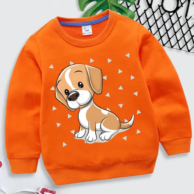 Beagle Dog Print Hoodies Kids Fashion Animal Pullover Long Sleeve Sweatshirt Cartoon Beagle Streetwear Girls Boys Hoodie Top 240117