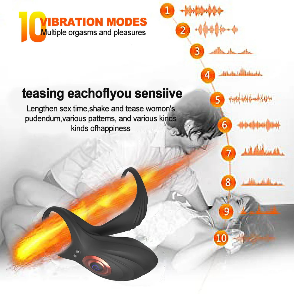 Couple Vibrator Sex Toy For Women Vagina Stimulator Penis Sleeve Cock Ring Men Semon Lock Delay Ejaculation Cockring Masturbator 240117
