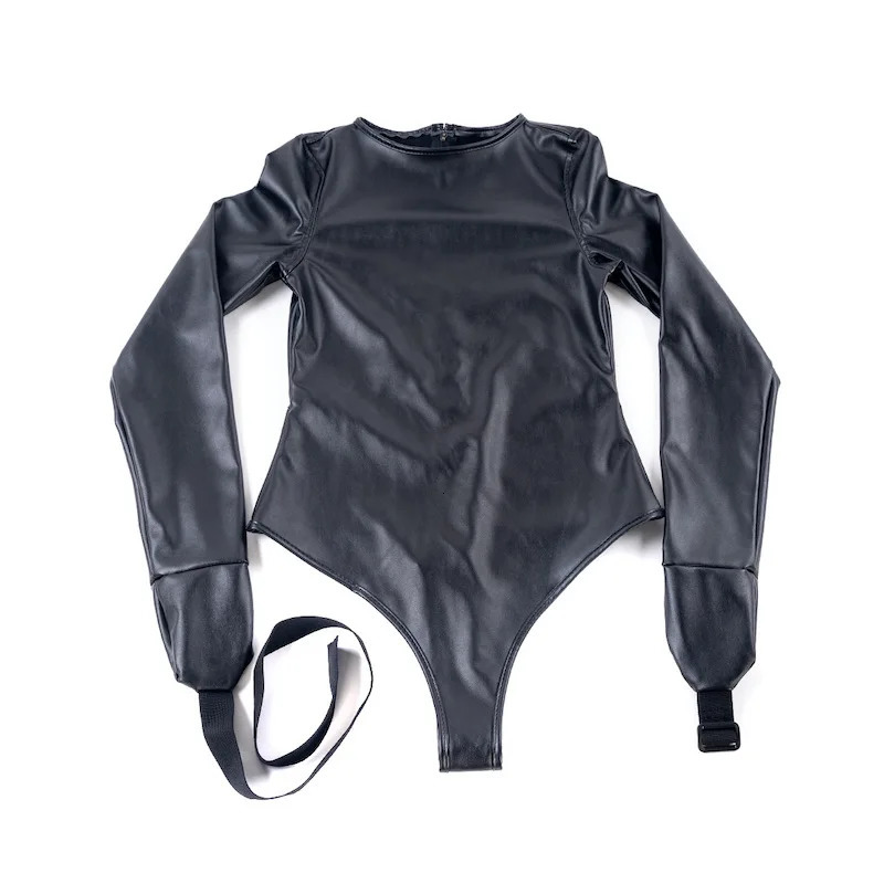Leather Straitjacket Body Restraint Bag Arm Bundle Bondage Fetish BDSM Harness Adult Product Exotic Costume Sex Toys for Couples 240117