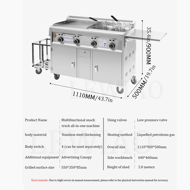 Burger Truck Mobile Food Trailers With Equipments Mobile Snack Cart