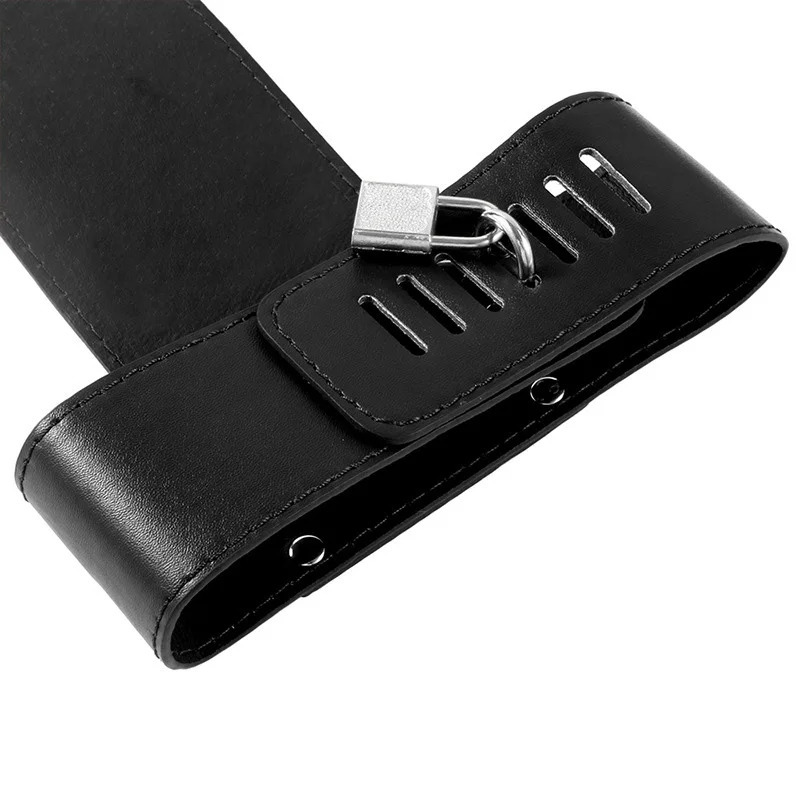 Bdsm Bondage Black Belt Full Body Leather Restraint Straps Hand Behind Back Bondage Arm Body Binder Glove Sleeves Sex Bandage 240118 - view 7