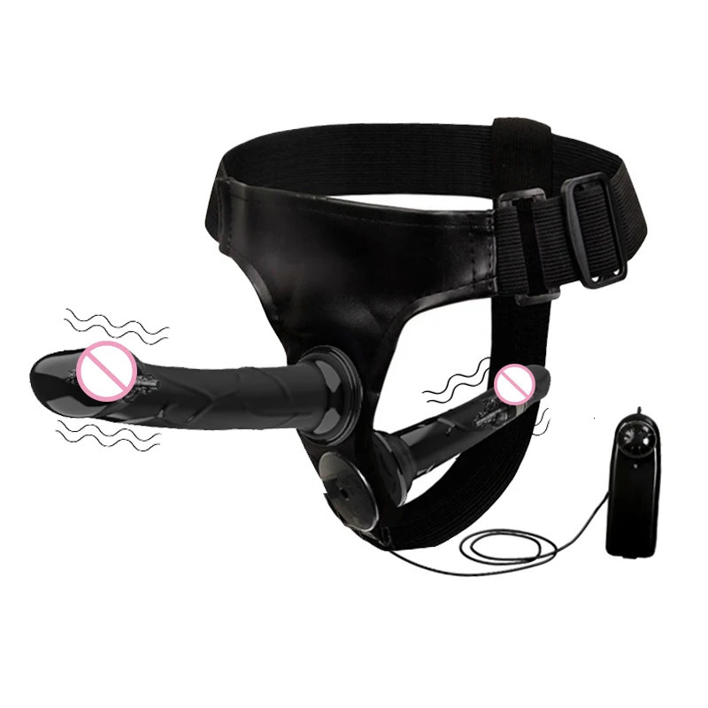 Harness Strap-On 2 Vibration Realistic Dildos Anal G-spot Stimulation Prostate Massager Adult Sex Toys for Women Couple Lesbian 240117