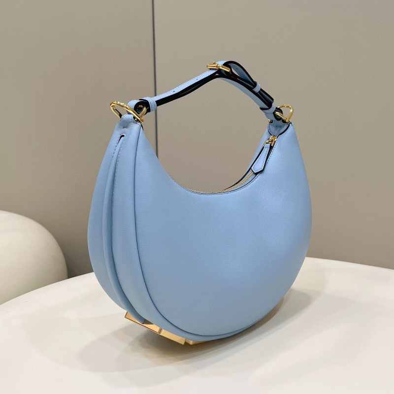 Women Designer Small Bags 2024 New Cowhide Graphy Medieval Crescent Underarm Wrist Bag Single Shoulder Letter Baguette Handbag 391