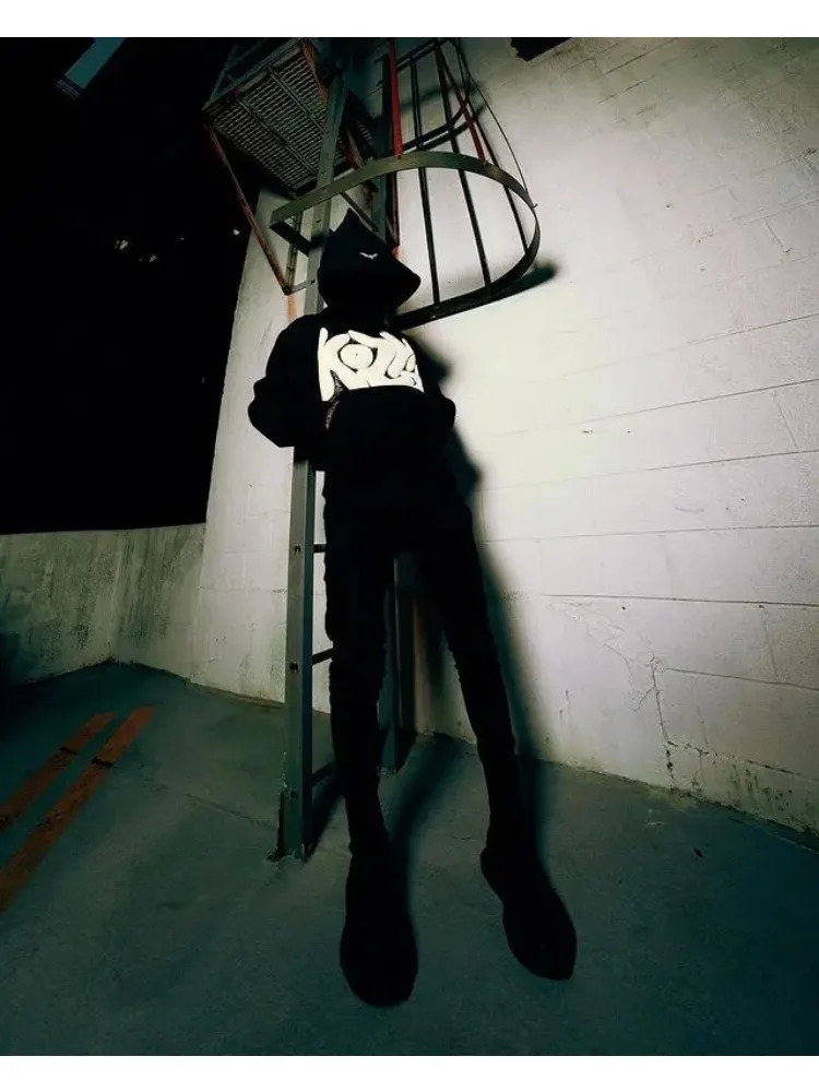 Y2K Fashion Hoodie Zip Sweatshirt Mens Hip Hop Letter Print Oversized Hoodie Harajuku Gothic Long Sleeved Pullover Hoodies 240117