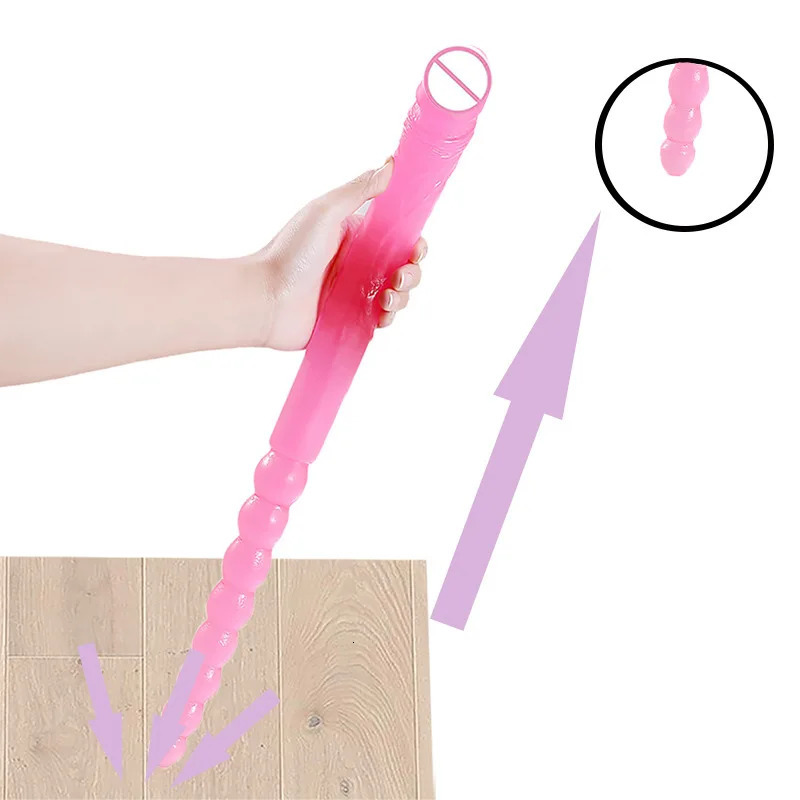 Double head Realistic Dildo Long Anal Play for Women Men Couple Ended Dildo Flexible Adult Sex Toy for Lesbian 240117