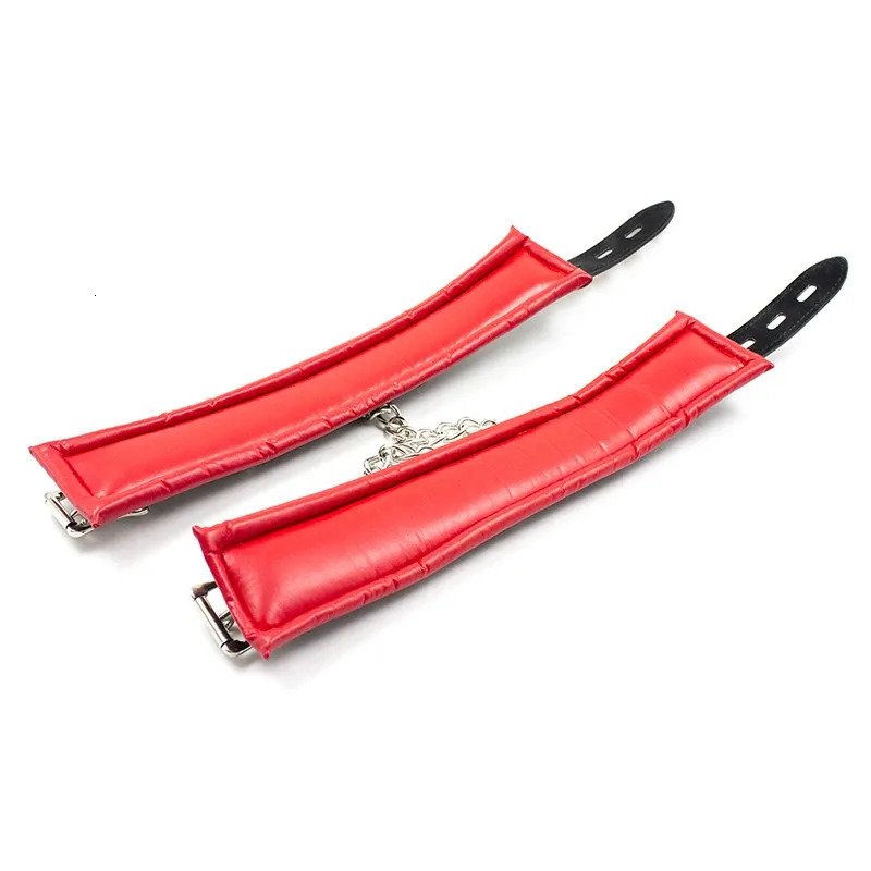 Soft Adjustable PU Leather Sponge Handcuffs Ankle Cuffs SM Bondage Restraints Set Fetish Sex Position Aid Cosplay Slave Footcuff 240117