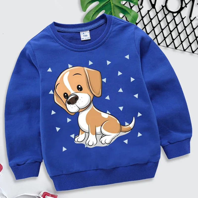 Beagle Dog Print Hoodies Kids Fashion Animal Pullover Long Sleeve Sweatshirt Cartoon Beagle Streetwear Girls Boys Hoodie Top 240117