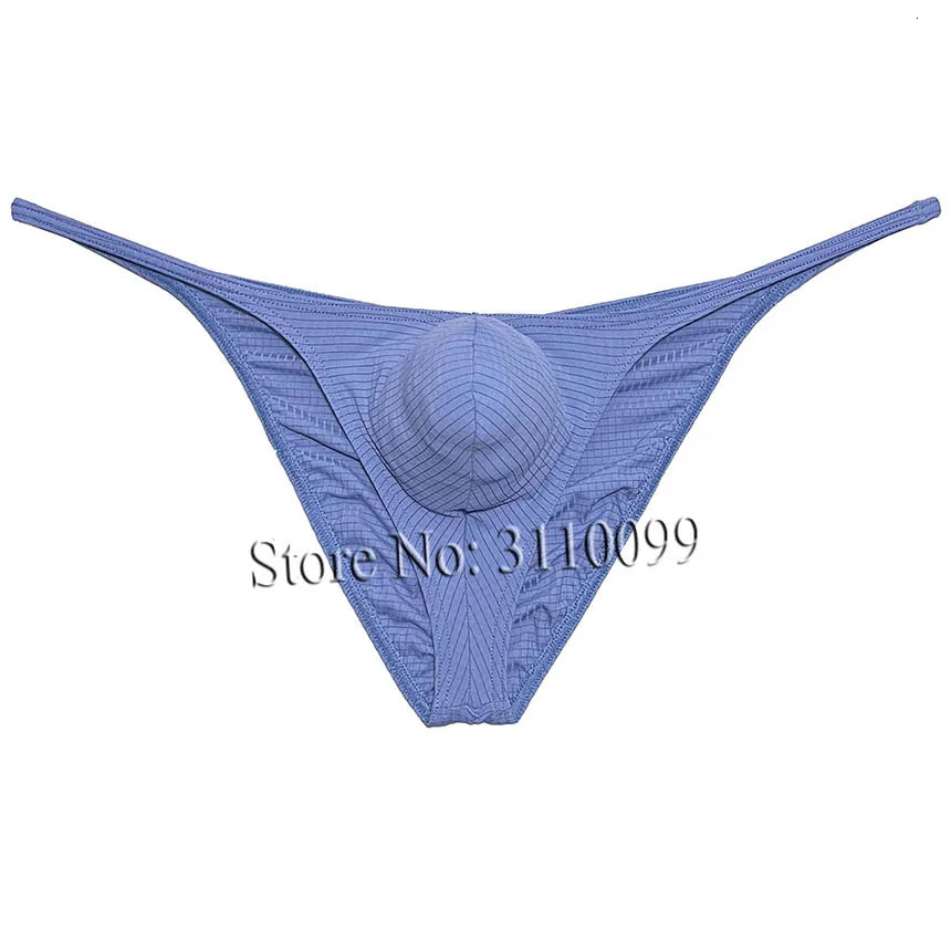 Mens Spandex Cheeky Stripe Briefs Pucker Back Hipster Panties Butt Lift Underwear 240117Z