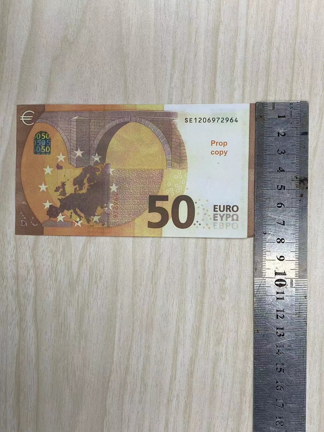 Copy Money Actual 1:2 Size Festive Party Game Currency, Euro Simulation Banknote Prop Ooebb dcc