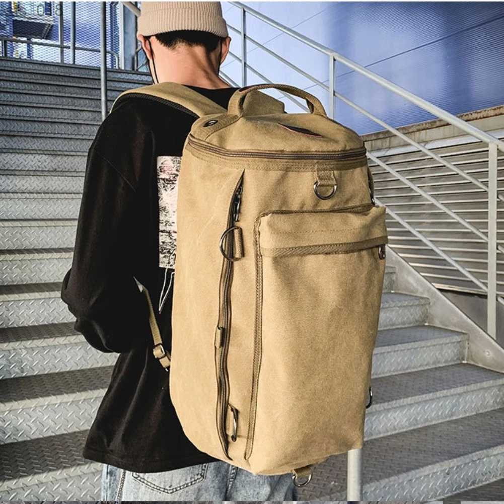 Outdoor Bags Preppy Style School Backpack Bookbag Laptop Computer Backpacks Travel Backpacks Outdoor Sports Cylinder Canvas BackpacksH24119