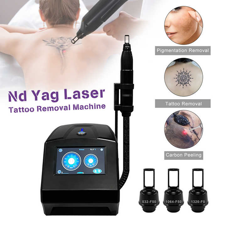 Multi-effect Picosecond Laser Tattoo Removal Nd Yag Anti-pigment Machine 1320nm 1064nm 532nm Skin Brightening Mole Lightening Acne Remover