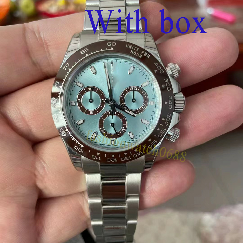 AAA Elegant and Fashionable Men's Brand Three Eye Watch 40mm Dial Mechanical Automatic Design Stainless Steel Strap High Quality Imported Movement Luxury Watch