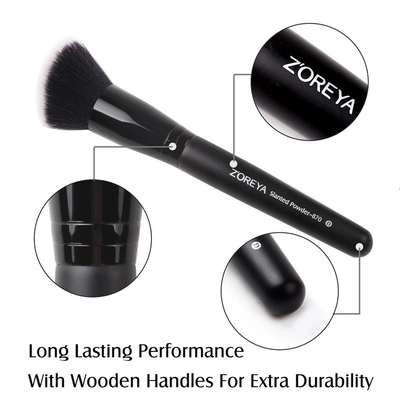 ZOREYA 715pcs Black Makeup Brushes Set Eye Shadow Powder Foundation Concealer Cosmetic Brush Makeup Blending Beauty Tools 240118