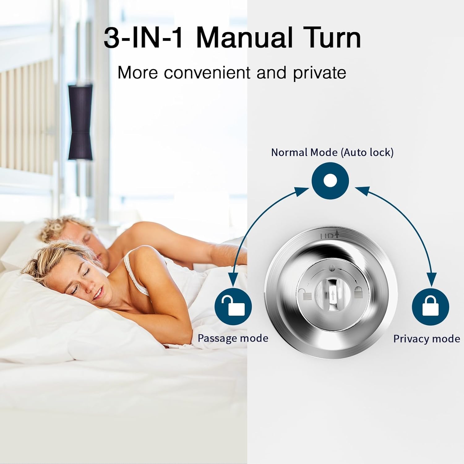 US stock Smart Door Knob Fingerprint Door Lock Rechargeable Smart Lock