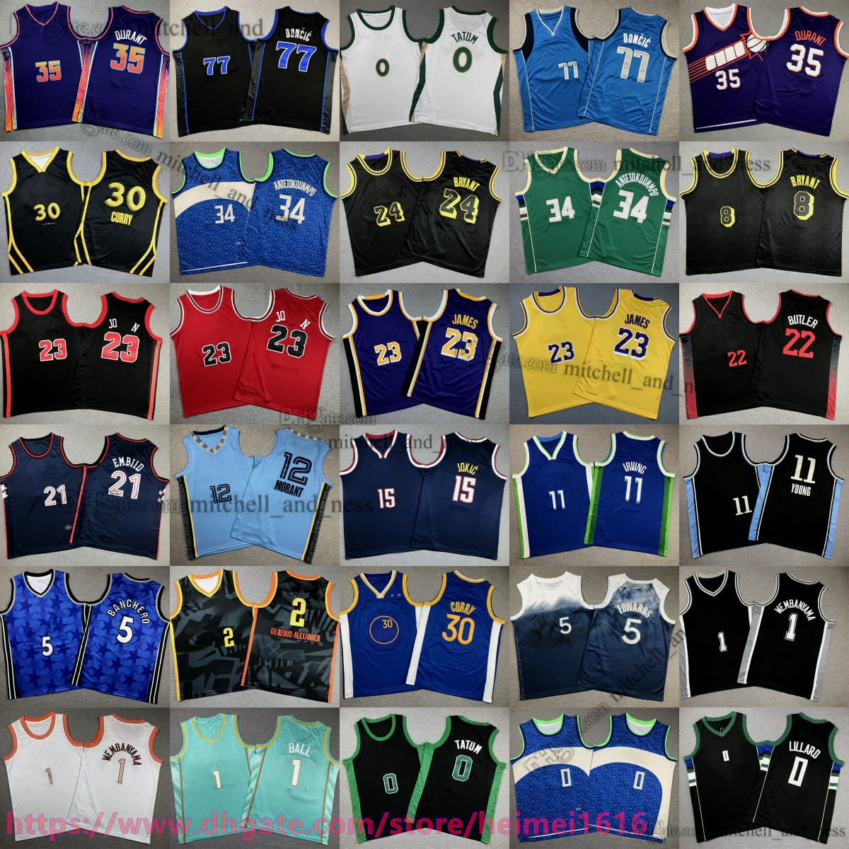 2025 New Youth Basketball James Jersey Kids Boys Stitch Durant Tatum Brown Wade Morant Jerseys Breathable Sport Shirt for man