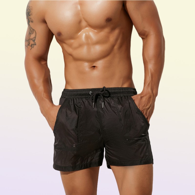 Men039s Mesh Sheer See Through Boxers Shorts Drawstring Swim Surf Trunks Underwear Breathing Watershort Lounge Pants with Pocke7412446